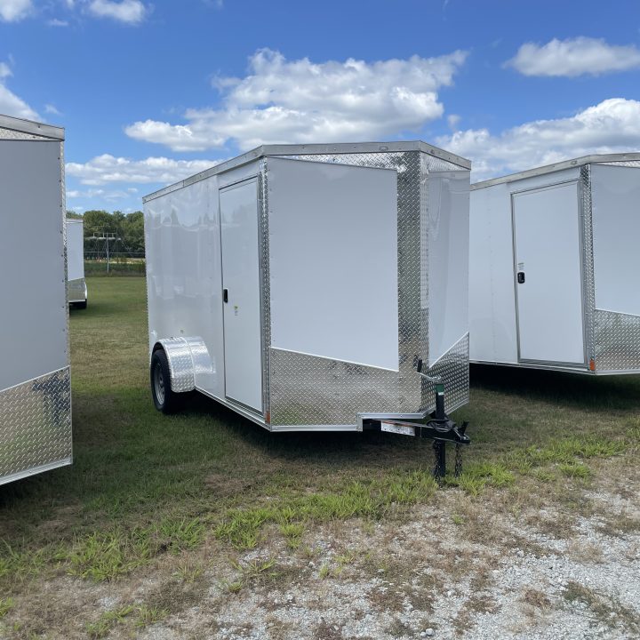 6x12 - White poly - Single Axle - Ramp