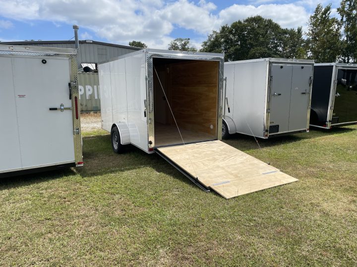 6x12 - White poly - Single Axle - Ramp - Image 2