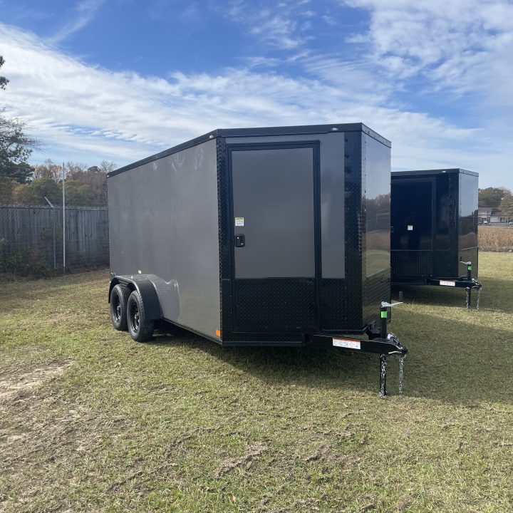 7x14 Charcoal Blackout V nose Door