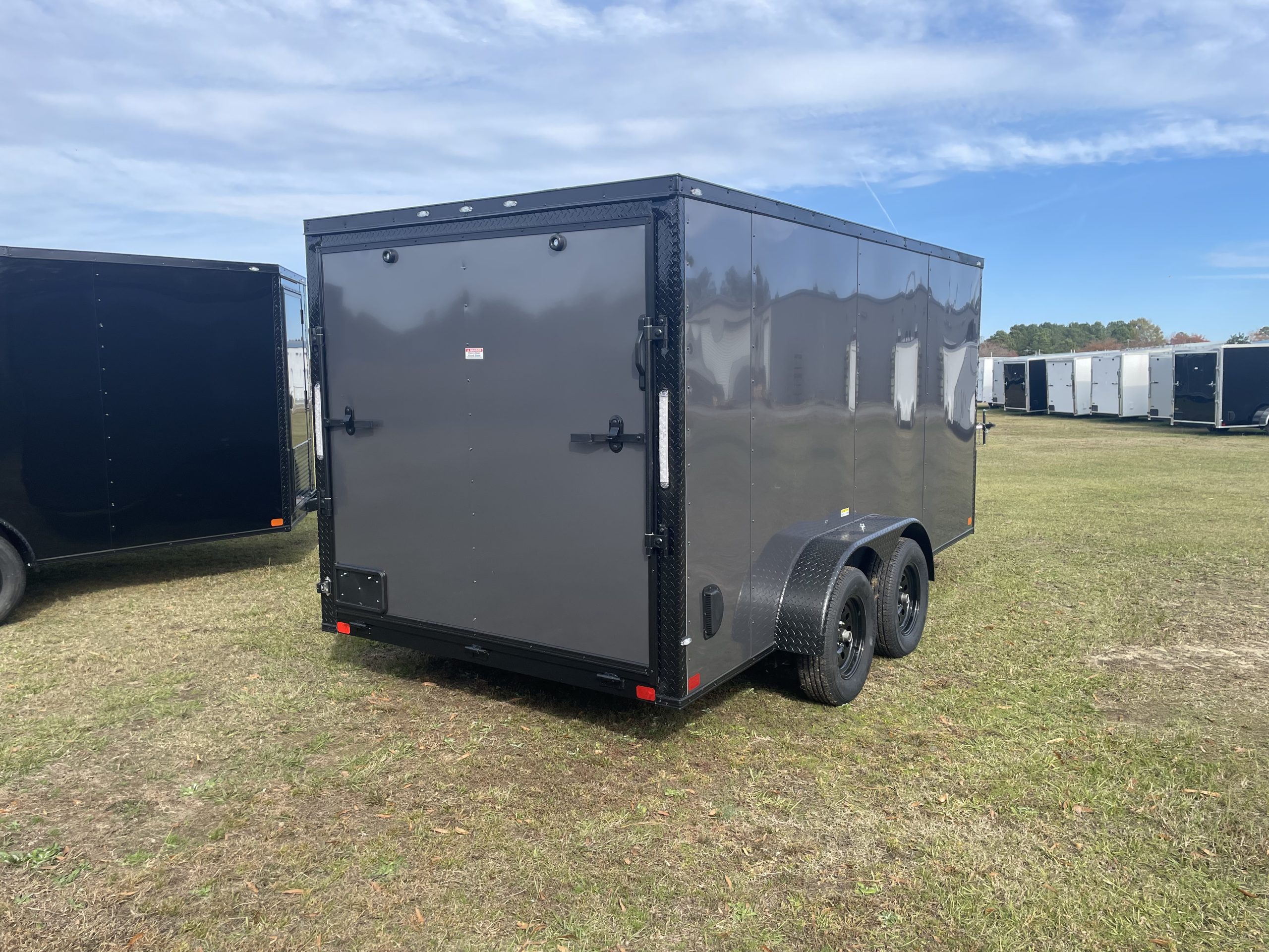 7x14 Charcoal Blackout V nose Door - Image 2