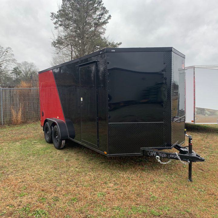 7x16 - Black / Red - Two tone