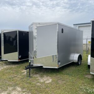 6x12 - Silver poly - Ramp - Single Axle